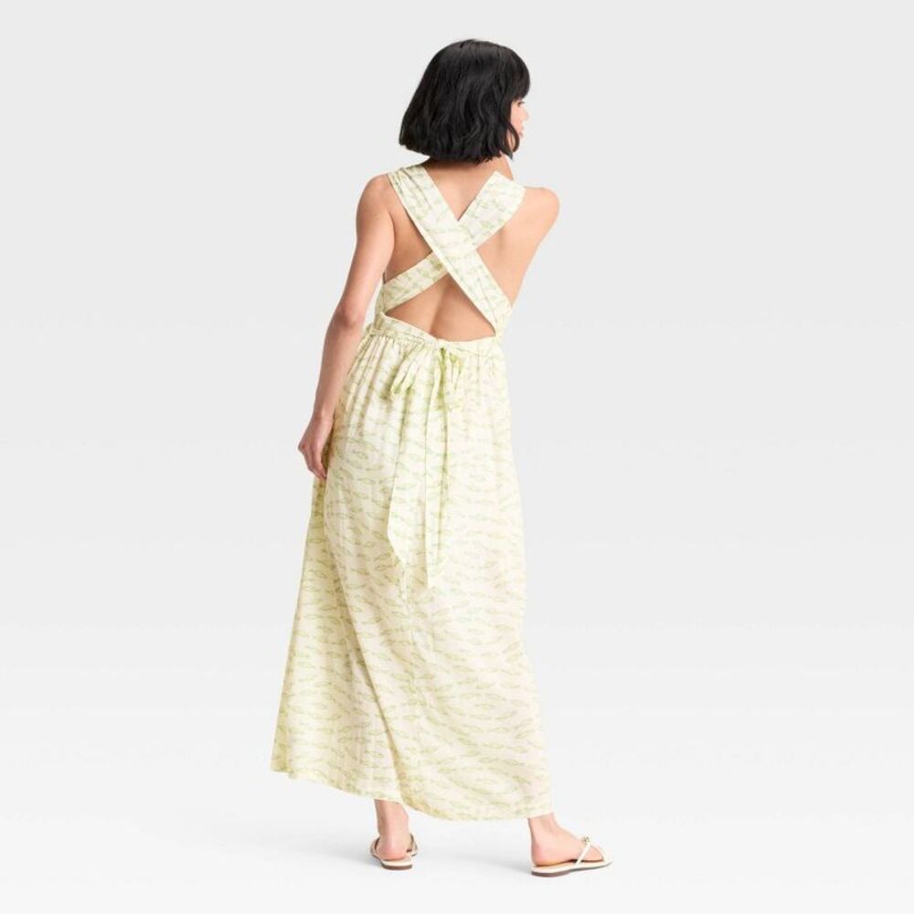 a new day Pale Yellow Patterned Strapless Maxi Dress - Picture 2 of 3